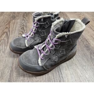 Stride Rite Made 2 Play Heather Leather Washable Winter Boots Gray US 11.5M